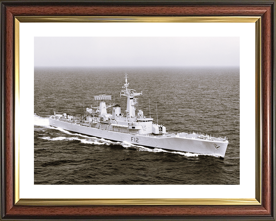 HMS Achilles (F12) Royal Navy Leander Class Frigate Photo Print Underway Warship Wall Art Posters, Prints, & Visual Artwork Hampshire Prints 10 x 8 Classic Frame Yes