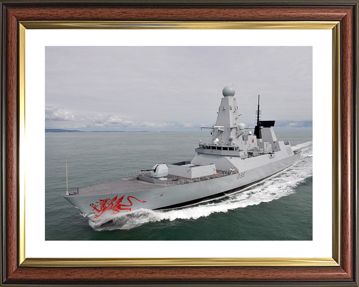 HMS Dragon (D35) Photo Print - At Speed 2011 - Royal Navy Type 45 Destroyer Hampshire Prints 10 x 8 Classic Frame Yes