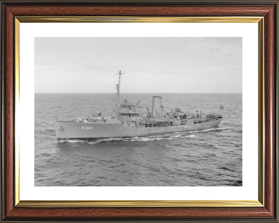 HMS Begonia (K66) Royal Navy Flower Class Corvette Port Side View Photo Print Wall Art Decor Posters, Prints, & Visual Artwork Hampshire Prints 10 x 8 Classic Frame Yes