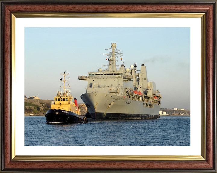 RFA Fort George (A388) Photo Print - With Tug - Royal Fleet Auxiliary Fort Class Tanker Hampshire Prints 10 x 8 Classic Frame Yes