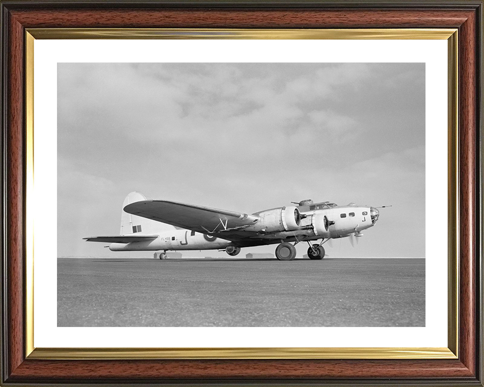 RAF Boeing B-17 Fortress IIA at Benbecula 1944 Photo Print - Royal Air Force Aircraft Posters, Prints, & Visual Artwork Hampshire Prints 10 x 8 Classic Frame Yes