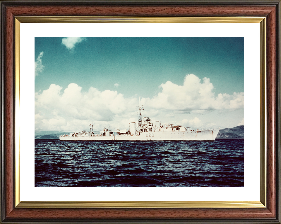 HMS Charity (D29) Royal Navy C Class Destroyer Starboard Beam View Photo Print Wall Art Decor Posters, Prints, & Visual Artwork Hampshire Prints 10 x 8 Classic Frame Yes