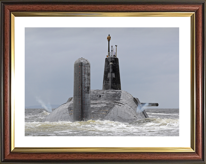HMS Vanguard (S28) Photo Print - Vents off 2012 - Royal Navy Vanguard Class Submarine Hampshire Prints 10 x 8 Classic Frame Yes