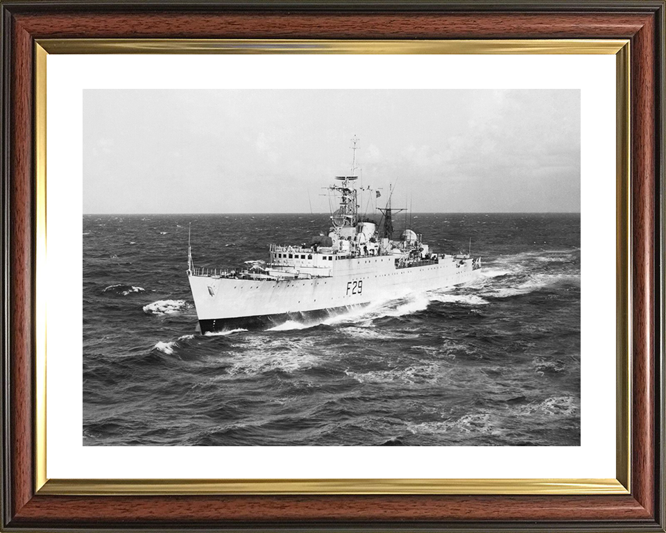 HMS Verulam (F29) Photo Print - at sea 1953 - Royal Navy Type 15 Frigate Posters, Prints, & Visual Artwork Hampshire Prints 10 x 8 Classic Frame Yes