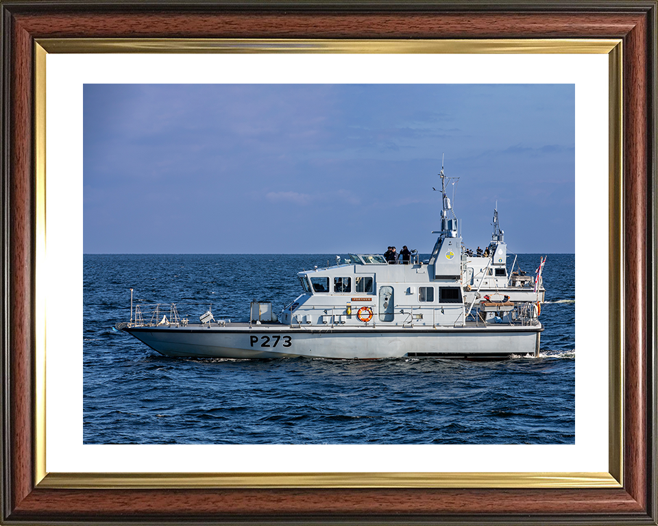 HMS Pursuer (P273) Photo Print - Underway 2025 - Royal Navy Archer Class P2000 Patrol Vessel Hampshire Prints 10 x 8 Classic Frame Yes