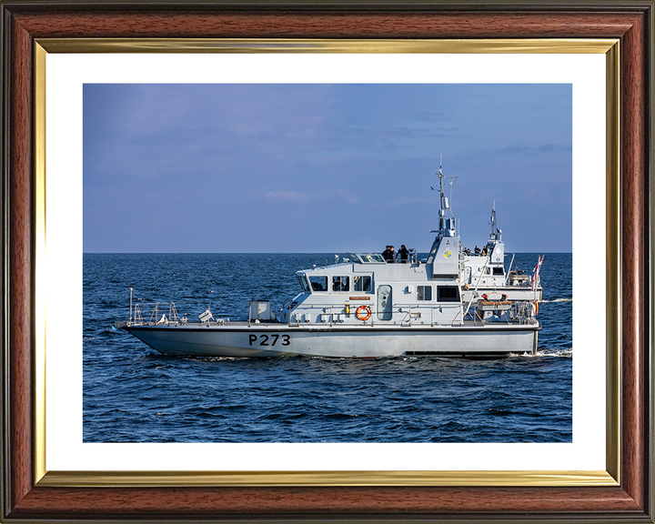 HMS Pursuer (P273) Photo Print - Underway 2025 - Royal Navy Archer Class P2000 Patrol Vessel Hampshire Prints 10 x 8 Classic Frame Yes