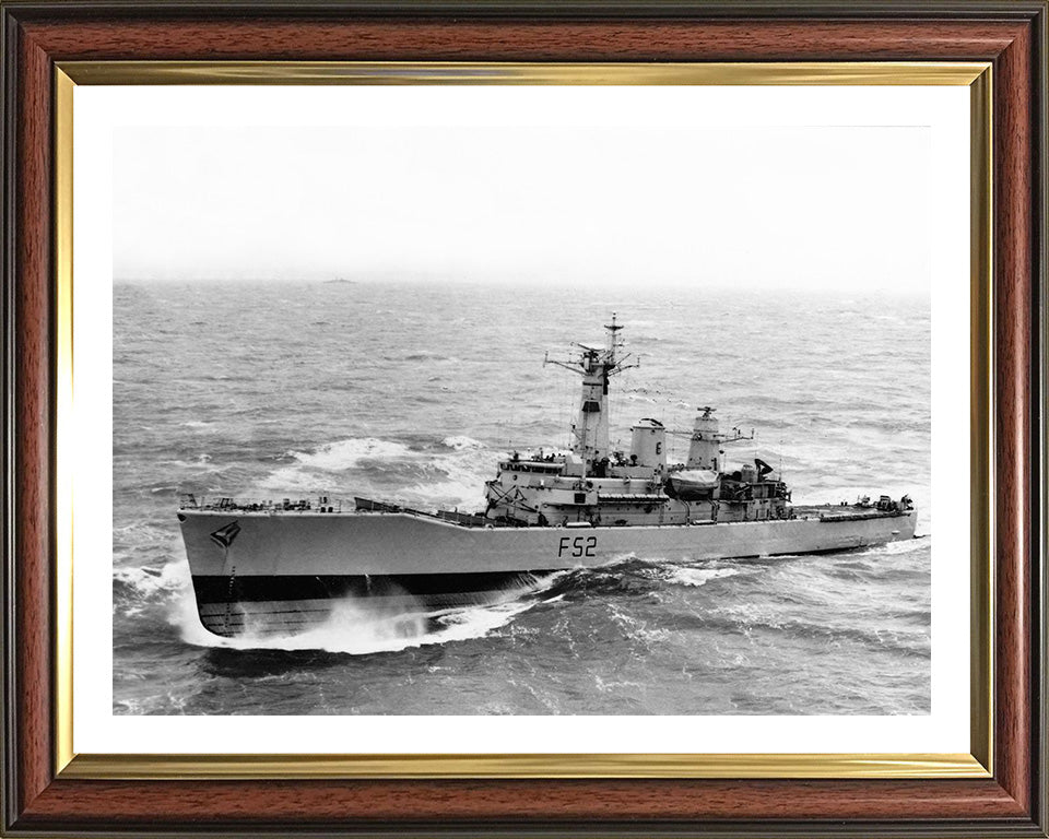 HMS Juno (F52) Photo Print - At Sea - Royal Navy Leander Class Frigate Hampshire Prints 10 x 8 Classic Frame Yes
