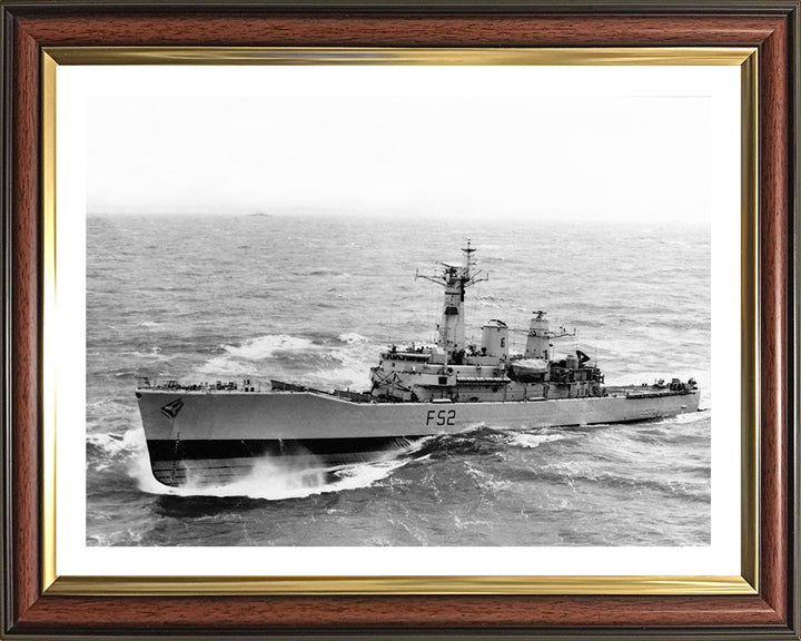 HMS Juno (F52) Photo Print - At Sea - Royal Navy Leander Class Frigate Hampshire Prints 10 x 8 Classic Frame Yes