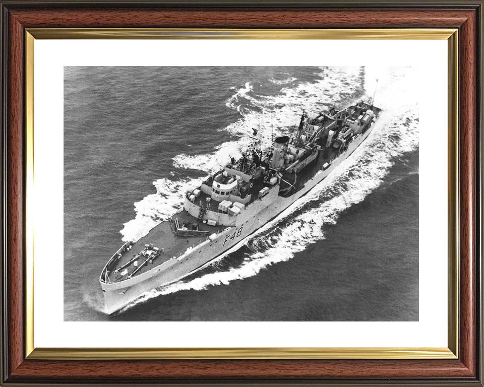 HMS Dundas (F48) Photo Print - At Sea - Royal Navy Blackwood Class Frigate Posters, Prints, & Visual Artwork Hampshire Prints 10 x 8 Classic Frame Yes