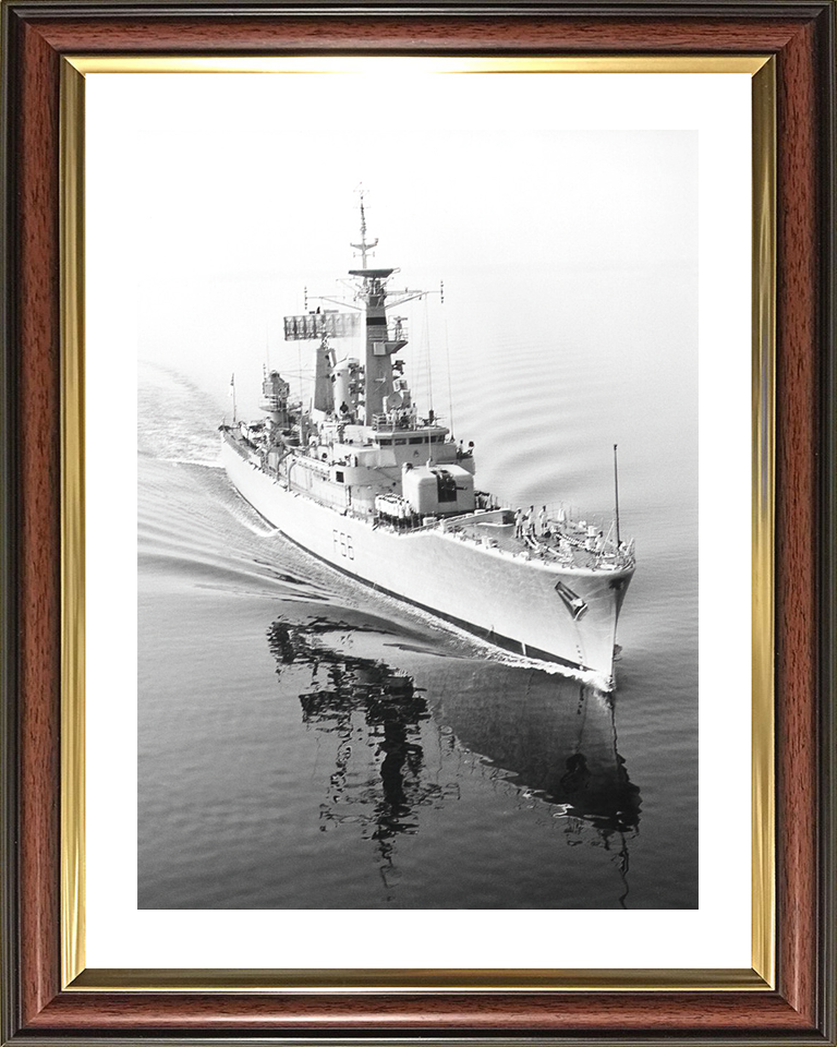 HMS Argonaut (F56) Royal Navy Leander Class Frigate On Calm Sea Photo Print Wall Art Decor Posters, Prints, & Visual Artwork Hampshire Prints 10 x 8 Classic Frame Yes