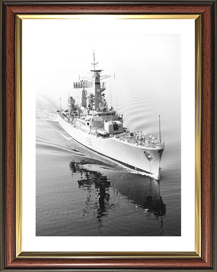 HMS Argonaut (F56) Royal Navy Leander Class Frigate On Calm Sea Photo Print Wall Art Decor Posters, Prints, & Visual Artwork Hampshire Prints 10 x 8 Classic Frame Yes