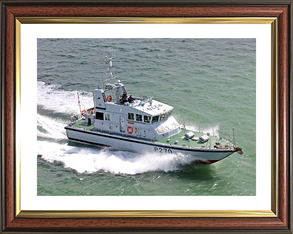 HMS Biter (P270) Photo Print - Starboard View 2017 - Royal Navy Archer Class P2000 Patrol Vessel Posters, Prints, & Visual Artwork Hampshire Prints 10 x 8 Classic Frame Yes