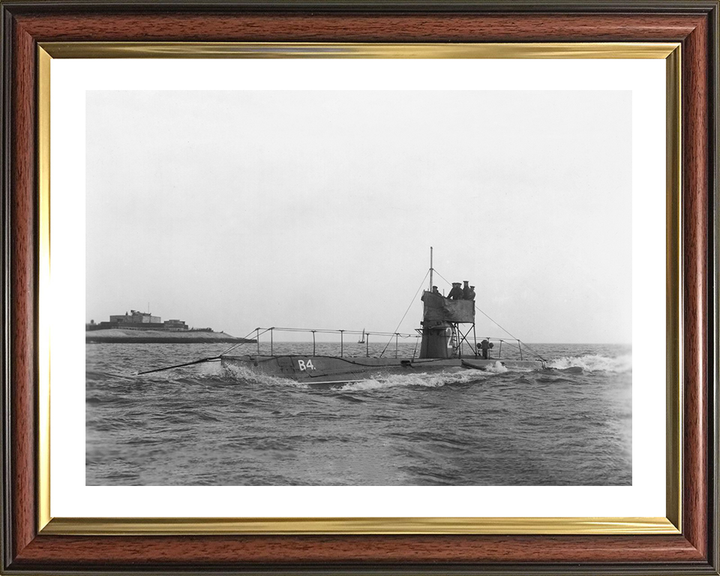 HMS B4 Photo Print - Port Side View - Royal Navy B Class Submarine Hampshire Prints 10 x 8 Classic Frame Yes