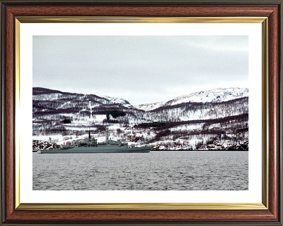 HMS Ambuscade (F172) Photo Print - Norwegian Sea 1992 - Royal Navy Type 21 Frigate Hampshire Prints 10 x 8 Classic Frame Yes
