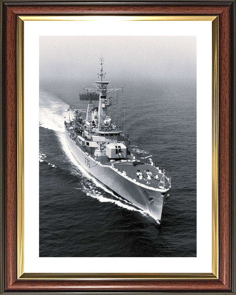 HMS Charybdis (F75) Photo Print - At sea 1976 - Royal Navy Leander Class Frigate Hampshire Prints 10 x 8 Classic Frame Yes