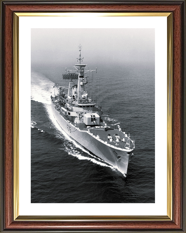 HMS Charybdis (F75) Photo Print - At sea 1976 - Royal Navy Leander Class Frigate Hampshire Prints 10 x 8 Classic Frame Yes