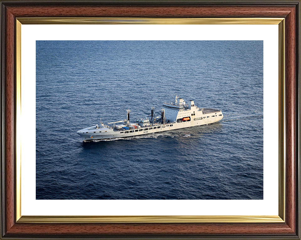 RFA Tidespring (A136) Photo Print - at Sea 2025 - Royal Fleet Auxiliary Tide Class Tanker Hampshire Prints 10 x 8 Classic Frame Yes