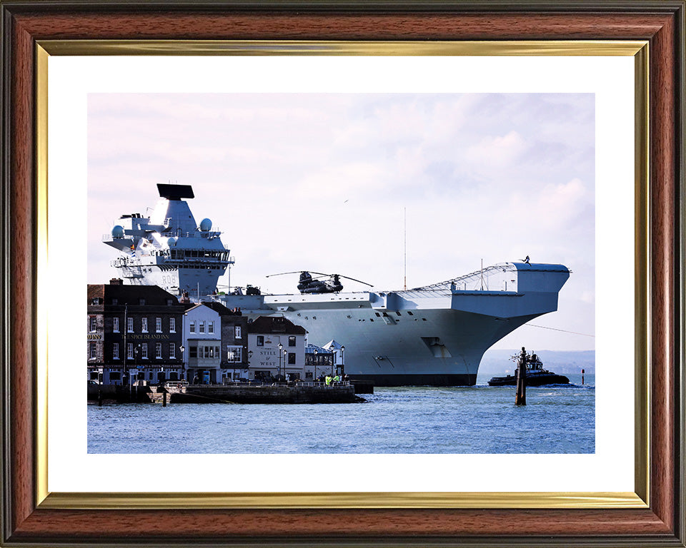 HMS Queen Elizabeth R08 Royal Navy Queen Elizabeth Class Aircraft Carrier Photo Print or Framed Print - Hampshire Prints