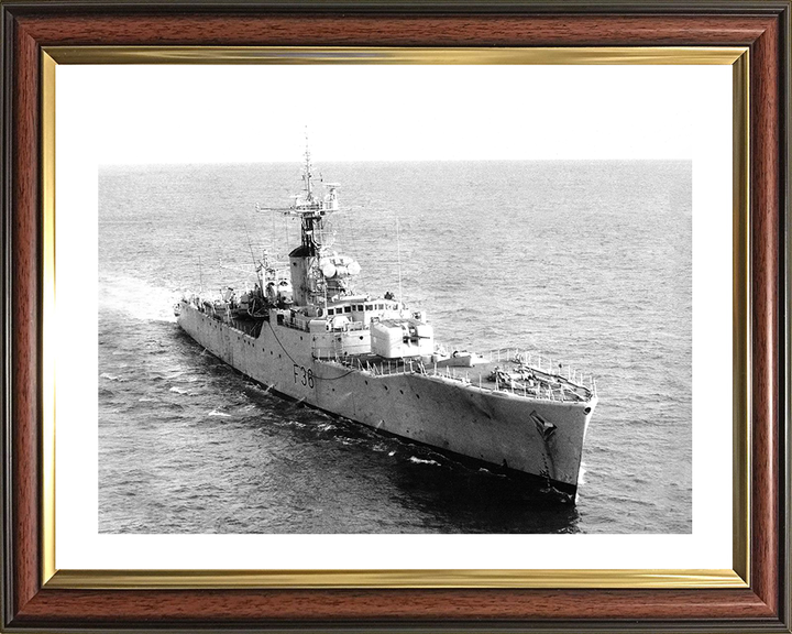 HMS Whitby (F36) Photo Print - At Sea 1962 - Royal Navy Whitby Class Frigate Posters, Prints, & Visual Artwork Hampshire Prints 10 x 8 Classic Frame Yes
