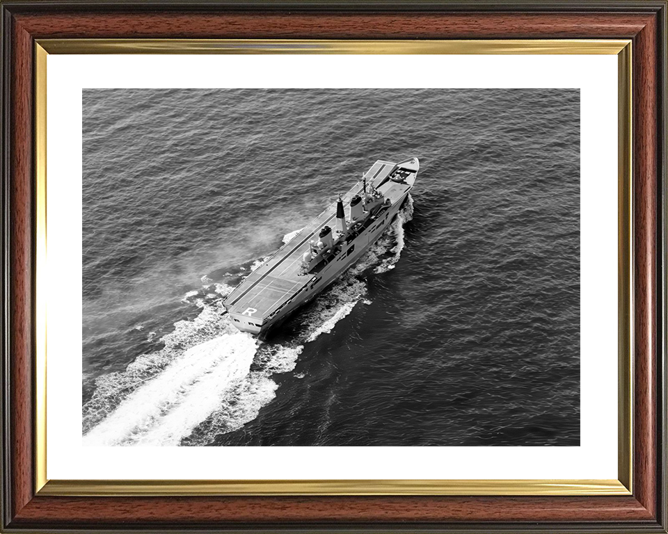 HMS Ark Royal (R07) Royal Navy Invincible Class Aircraft Carrier Sea Trials 1985 Photo Print Wall Art Decor Posters, Prints, & Visual Artwork Hampshire Prints 10 x 8 Classic Frame Yes