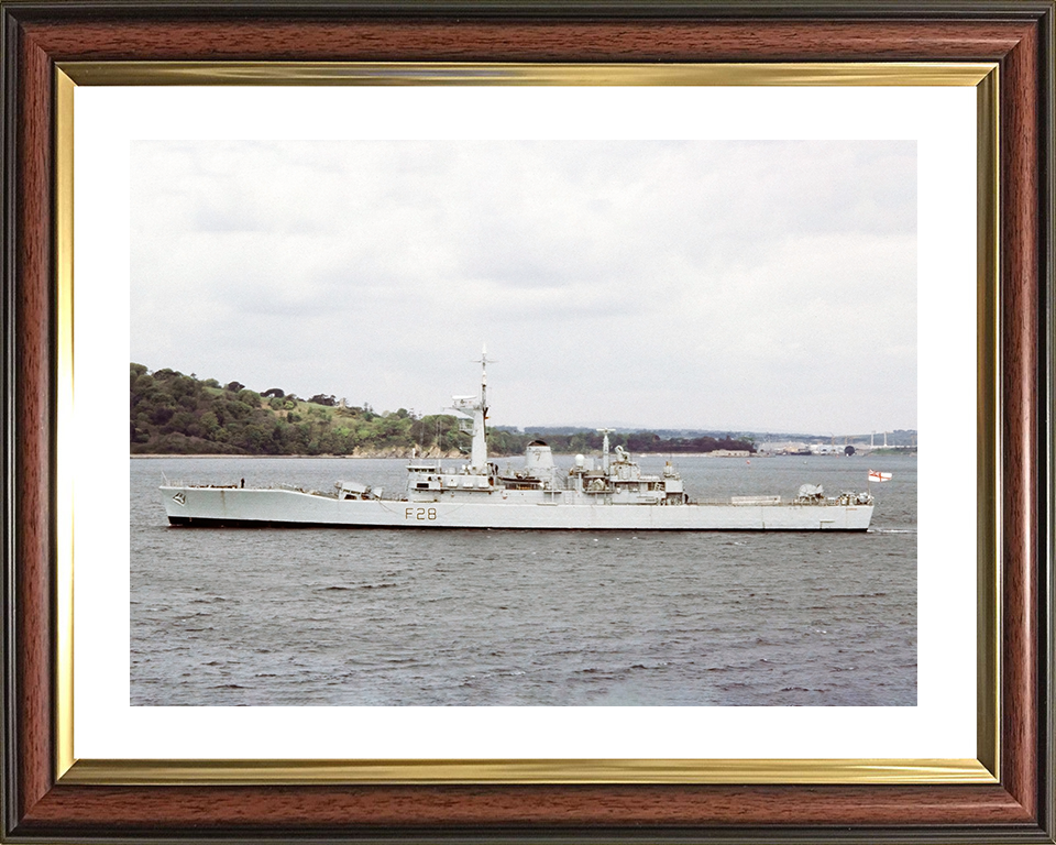 HMS Cleopatra (F28) Royal Navy Leander Class Frigate Port Beam View Photo Print Wall Art Decor Posters, Prints, & Visual Artwork Hampshire Prints 10 x 8 Classic Frame Yes