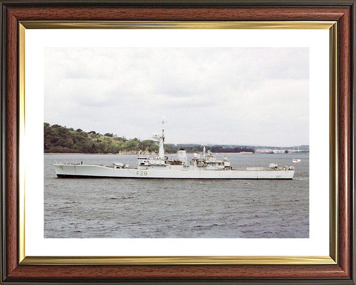HMS Cleopatra (F28) Royal Navy Leander Class Frigate Port Beam View Photo Print Wall Art Decor Posters, Prints, & Visual Artwork Hampshire Prints 10 x 8 Classic Frame Yes