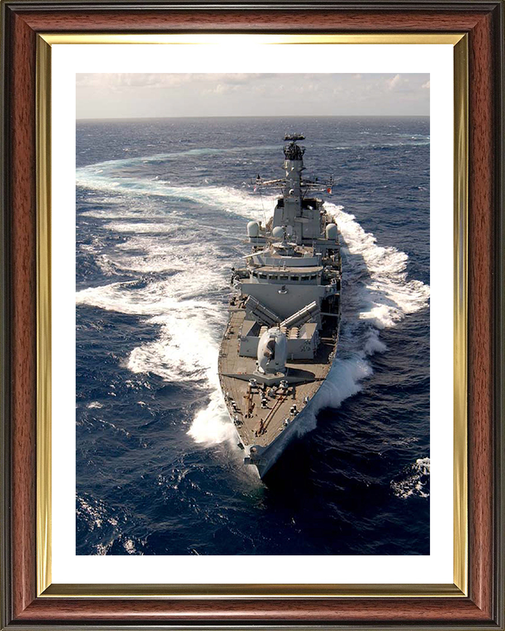 HMS Richmond (F239) Photo Print - Bow View 2004 - Royal Navy Type 23 Frigate Hampshire Prints 10 x 8 Classic Frame Yes