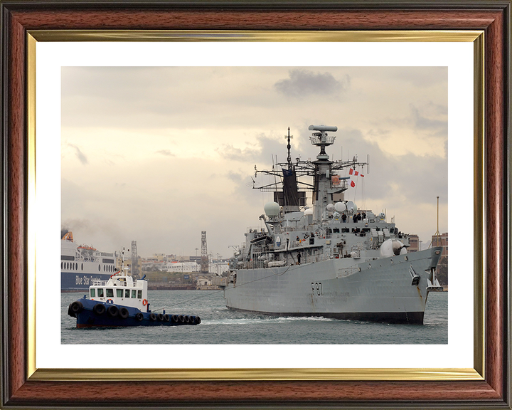HMS Chatham (F87) Photo Print - Leaving Piraeus 2010 - Royal Navy Type 22 Frigate Posters, Prints, & Visual Artwork Hampshire Prints 10 x 8 Classic Frame Yes
