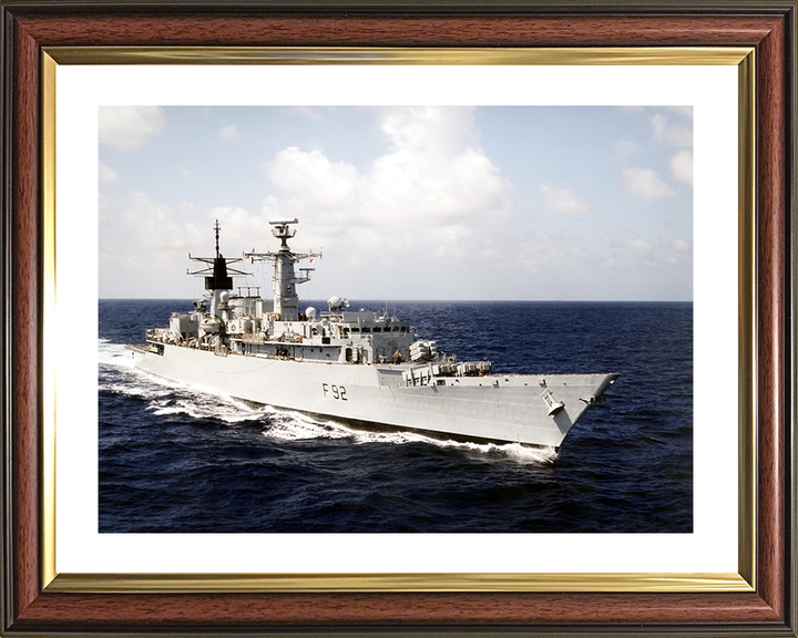 HMS Boxer (F92) Royal Navy Type 22 Frigate Starboard Bow View Photo Print Wall Art Decor Posters, Prints, & Visual Artwork Hampshire Prints 10 x 8 Classic Frame Yes
