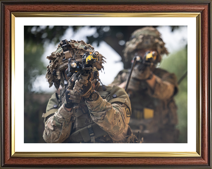Soldiers During building clearance drills Photo Print - British Army Hampshire Prints 10 x 8 Classic Frame Yes