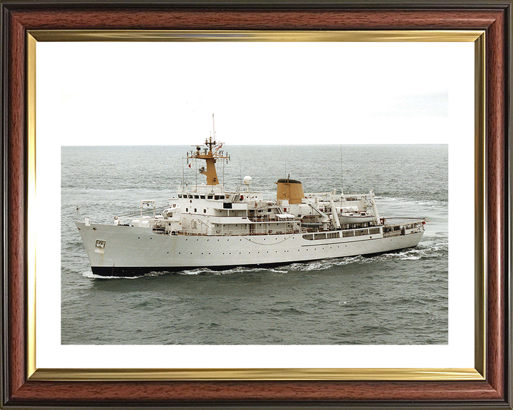 HMS Herald (H138) Photo Print - At Sea - Royal Navy Hecla Class Survey Vessel