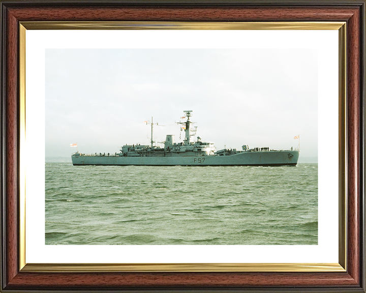 HMS Andromeda (F57) Royal Navy Leander Class Frigate Starboard Beam View Photo Print Wall Art Decor Posters, Prints, & Visual Artwork Hampshire Prints 10 x 8 Classic Frame Yes