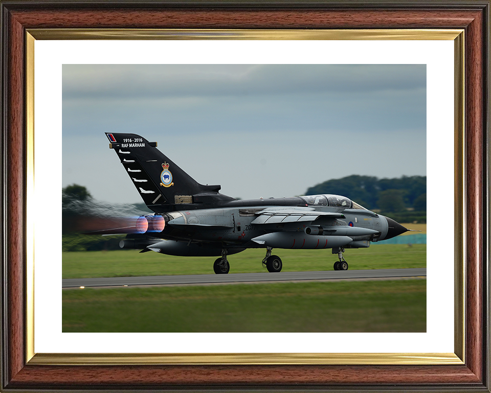 RAF Tornado GR4 Taking off Photo Print - Royal Air Force Aircraft Hampshire Prints 10 x 8 Classic Frame Yes