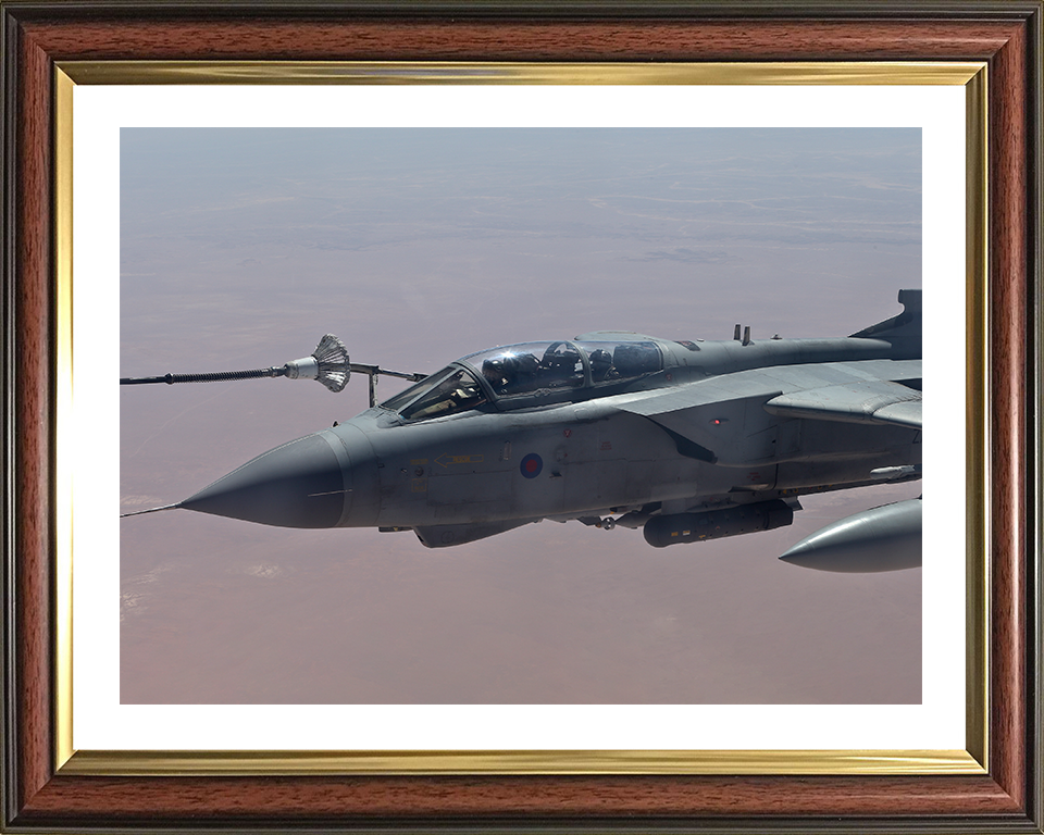 RAF Tornado GR4 Mid Air Refuelling Photo Print - Royal Air Force Aircraft Hampshire Prints 10 x 8 Classic Frame Yes