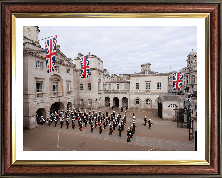 Royal Marines Band Service Marching At Horse Guards London Photo Print Hampshire Prints 10 x 8 Classic Frame Yes
