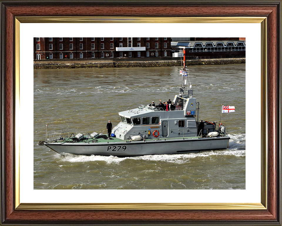 HMS Blazer (P279) Photo Print - Leaving Portsmouth 2014 - Royal Navy Archer Class P2000 Patrol Vessel Posters, Prints, & Visual Artwork Hampshire Prints 10 x 8 Classic Frame Yes