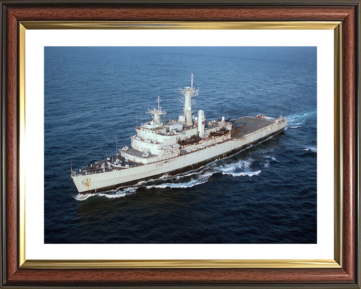 HMS Fearless (L10) Photo Print - At Sea 1996 - Royal Navy Fearless Class Landing Platform Dock Posters, Prints, & Visual Artwork Hampshire Prints 10 x 8 Classic Frame Yes