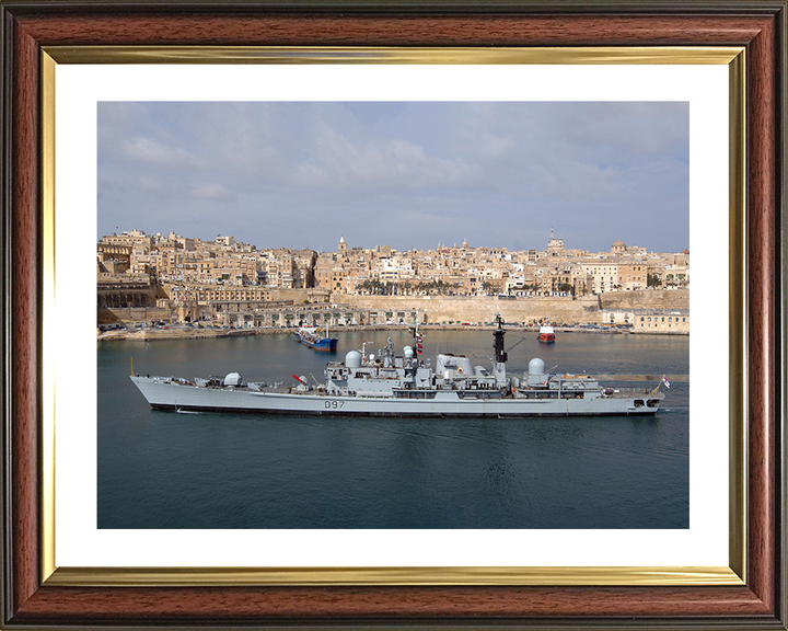 HMS Edinburgh (D97) Photo Print - Valletta 2008 - Royal Navy Type 42 Destroyer Posters, Prints, & Visual Artwork Hampshire Prints 10 x 8 Classic Frame Yes