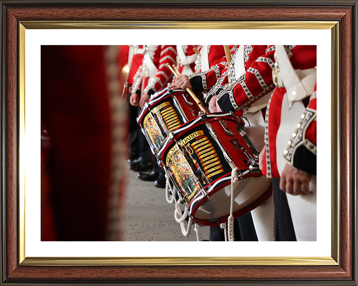 Drummers from The band of the Welsh Guards Photo Print - British Army Hampshire Prints 10 x 8 Classic Frame Yes