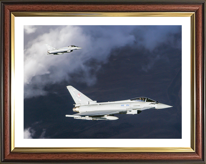 RAF 6 Squadron Typhoons Photo Print - Royal Air Force Aircraft Hampshire Prints 10 x 8 Classic Frame Yes