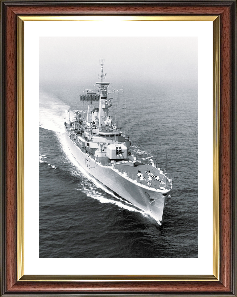 HMS Charybdis (F75) Royal Navy Leander Class Frigate At sea 1976 Photo Print Wall Art Decor Posters, Prints, & Visual Artwork Hampshire Prints 10 x 8 Classic Frame Yes