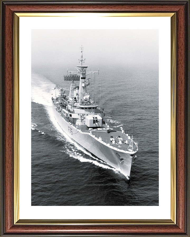 HMS Charybdis (F75) Royal Navy Leander Class Frigate At sea 1976 Photo Print Wall Art Decor Posters, Prints, & Visual Artwork Hampshire Prints 10 x 8 Classic Frame Yes