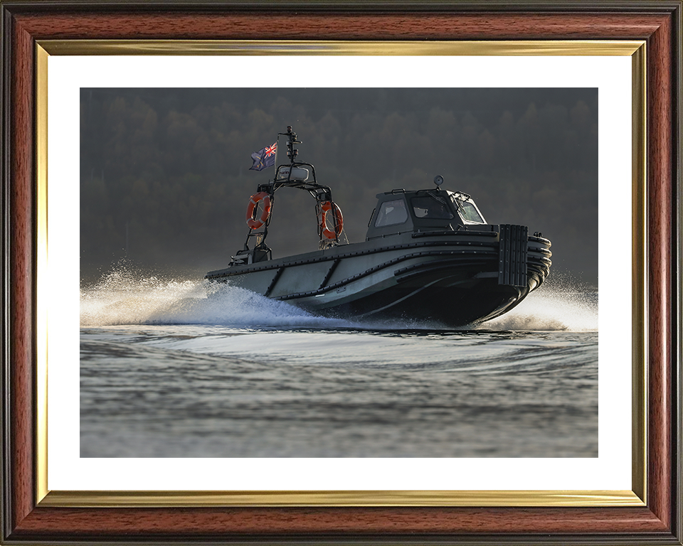 Royal Marines Combat Support Boat (CSB) Photo Print - 47 Commando Hampshire Prints 10 x 8 Classic Frame Yes