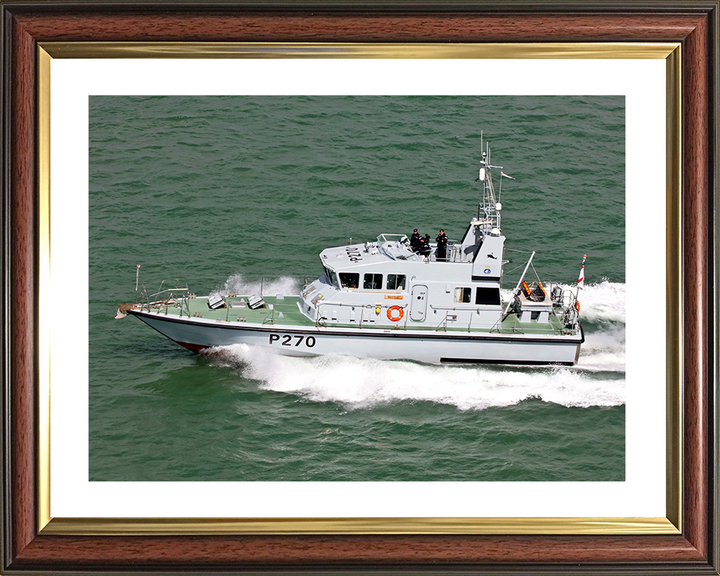 HMS Biter (P270) Royal Navy Archer Class P2000 Patrol Vessel Port Side View 2017 Photo Print Wall Art Decor Posters, Prints, & Visual Artwork Hampshire Prints 10 x 8 Classic Frame Yes