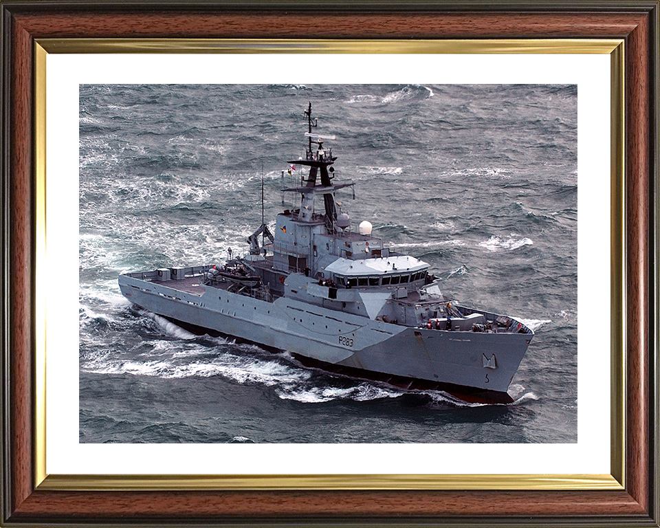 HMS Mersey (P283) Photo Print - At Sea 2004 - Royal Navy River Class Patrol Vessel Hampshire Prints 10 x 8 Classic Frame Yes