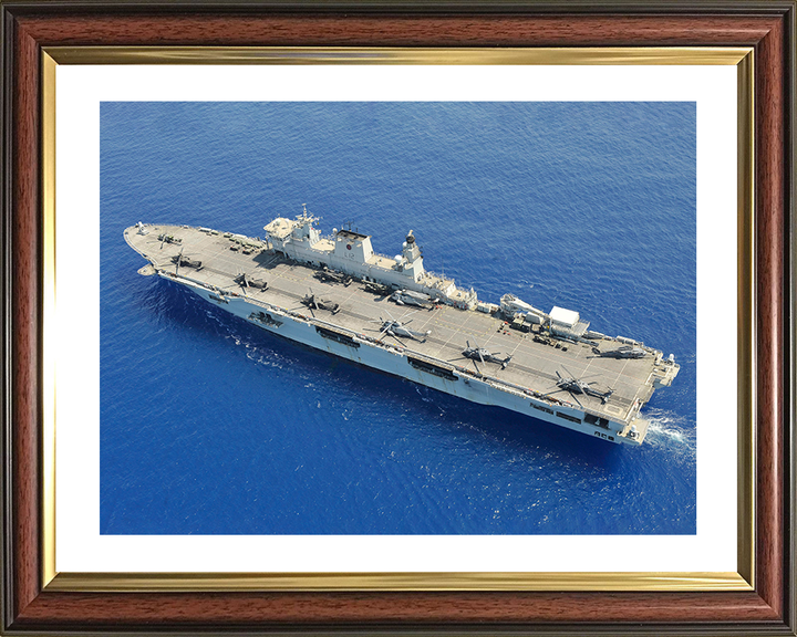 HMS Ocean (L12) Photo Print - Flight Deck View 2011 - Royal Navy Landing Platform Helicopter Hampshire Prints 10 x 8 Classic Frame Yes