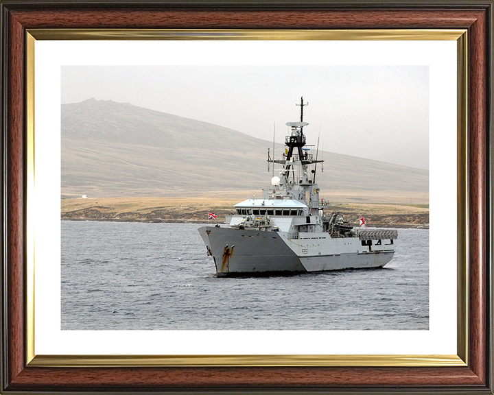 HMS Clyde (P257) Royal Navy River Class Patrol Vessel At Anchor 2010 Photo Print Wall Art Decor Posters, Prints, & Visual Artwork Hampshire Prints 10 x 8 Classic Frame Yes
