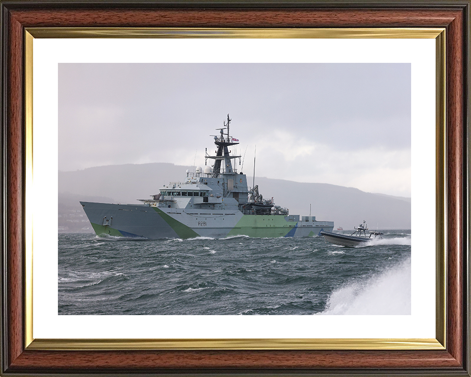 HMS Tyne (P281) Photo Print - With USV Oct 2025 - Royal Navy River Class Patrol Vessel