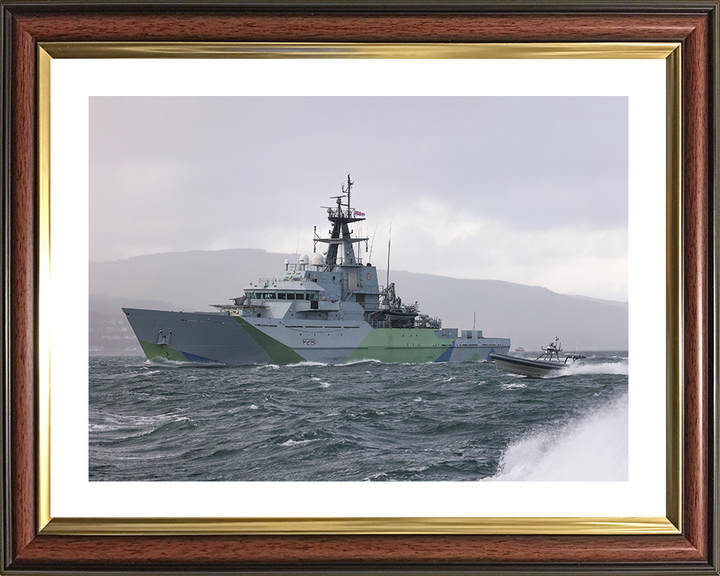HMS Tyne (P281) Photo Print - With USV Oct 2025 - Royal Navy River Class Patrol Vessel