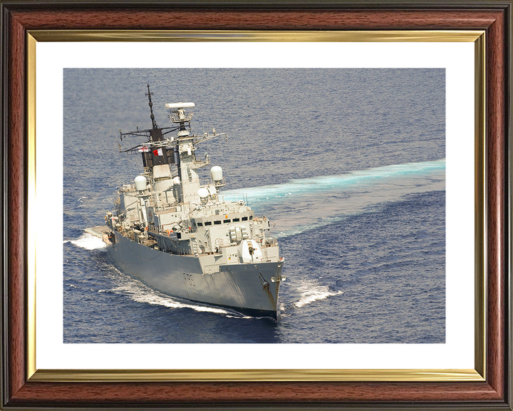 HMS Cumberland (F85) Royal Navy Type 22 Frigate Turning To Port Photo Print Wall Art Decor Posters, Prints, & Visual Artwork Hampshire Prints 10 x 8 Classic Frame Yes